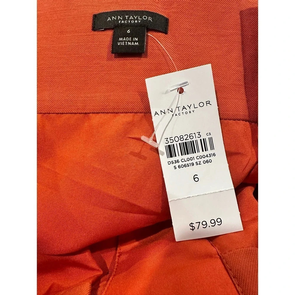 Ann Taylor Loft Tie Waist Pocket Utility Skirt in Coral Flare - Picture 4 of 5